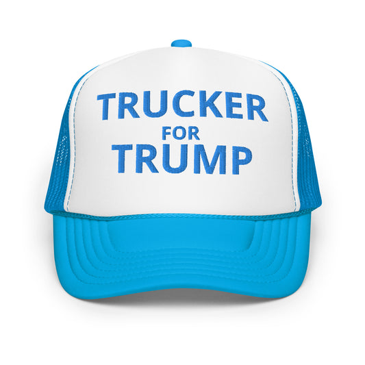 a trucker for trump hat on a white background