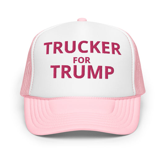 a trucker for trump hat on a white background